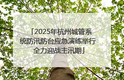 2025年杭州城管系统防汛防台应急演练举行 全力迎战主汛期