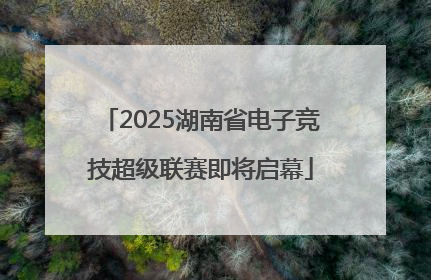 2025湖南省电子竞技超级联赛即将启幕