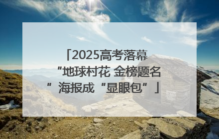 2025高考落幕 “地球村花 金榜题名”海报成“显眼包”