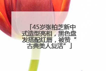 45岁张柏芝新中式造型亮相，黑色盘发搭配红唇，被赞“古典美人复活”