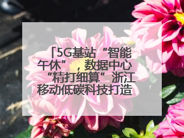 5G基站“智能午休”，数据中心“精打细算”浙江移动低碳科技打造“绿色流量”