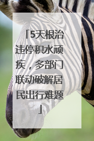 5天根治违停积水顽疾，多部门联动破解居民出行难题