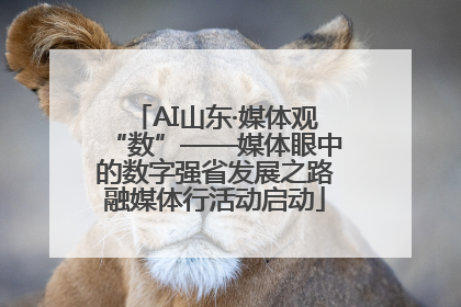 AI山东·媒体观“数”——媒体眼中的数字强省发展之路融媒体行活动启动