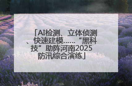 AI检测、立体侦测、快速建模……“黑科技”助阵河南2025防汛综合演练